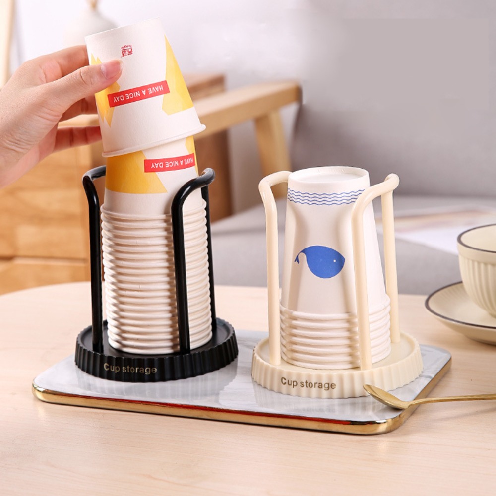 Coffee Tea Cup - 使い捨てカップホルダーデスクトップ紙コップオーガナイザークリエイティブ非穴あき収納ラックホームオフィスコーヒーティーアクセサリー