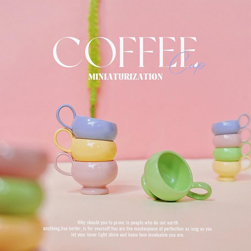 Coffee Tea Cup - 1 個ミニチュアコーヒーカップ装飾玩具モデルドールハウスミニマグカップティーカップ家具モデル DIY アクセサリー