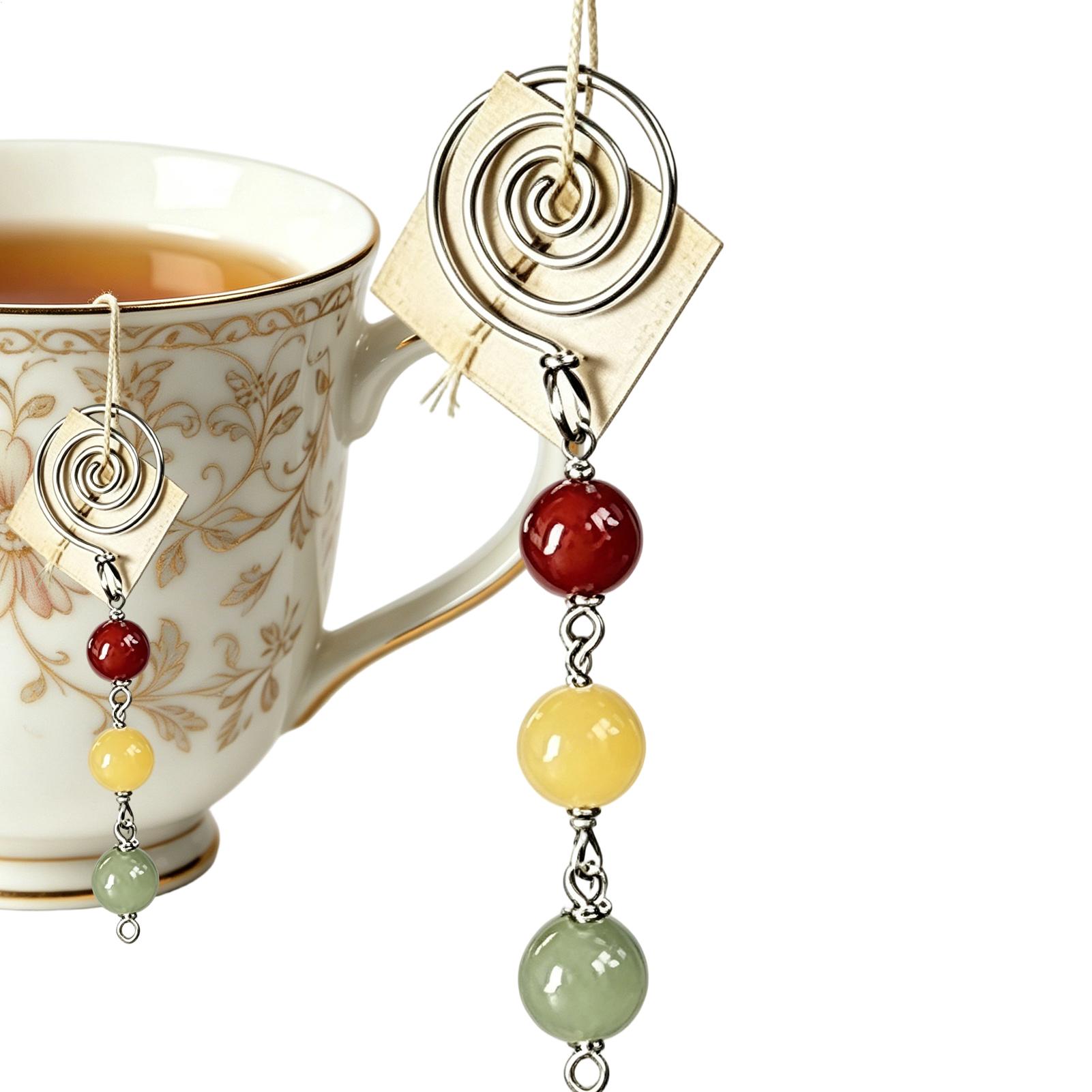 Coffee Tea Infuser - マグカップ用ティーバッグホルダー 再利用可能なクランプ式インフューザー ステンレス製 滑り止めフック付き マグカップ用ティーバッグホルダー コーヒー・ティーポット用