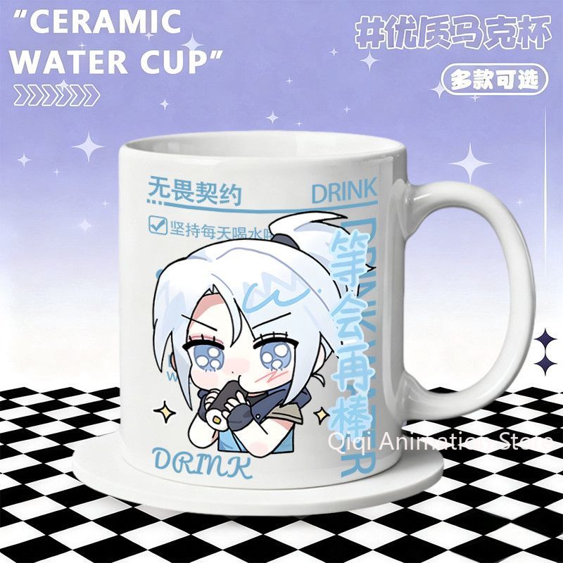 Coffee Tea Cup - セラミックマグ ホームアクセサリー アニメ VALORANT フェニックス ヨル