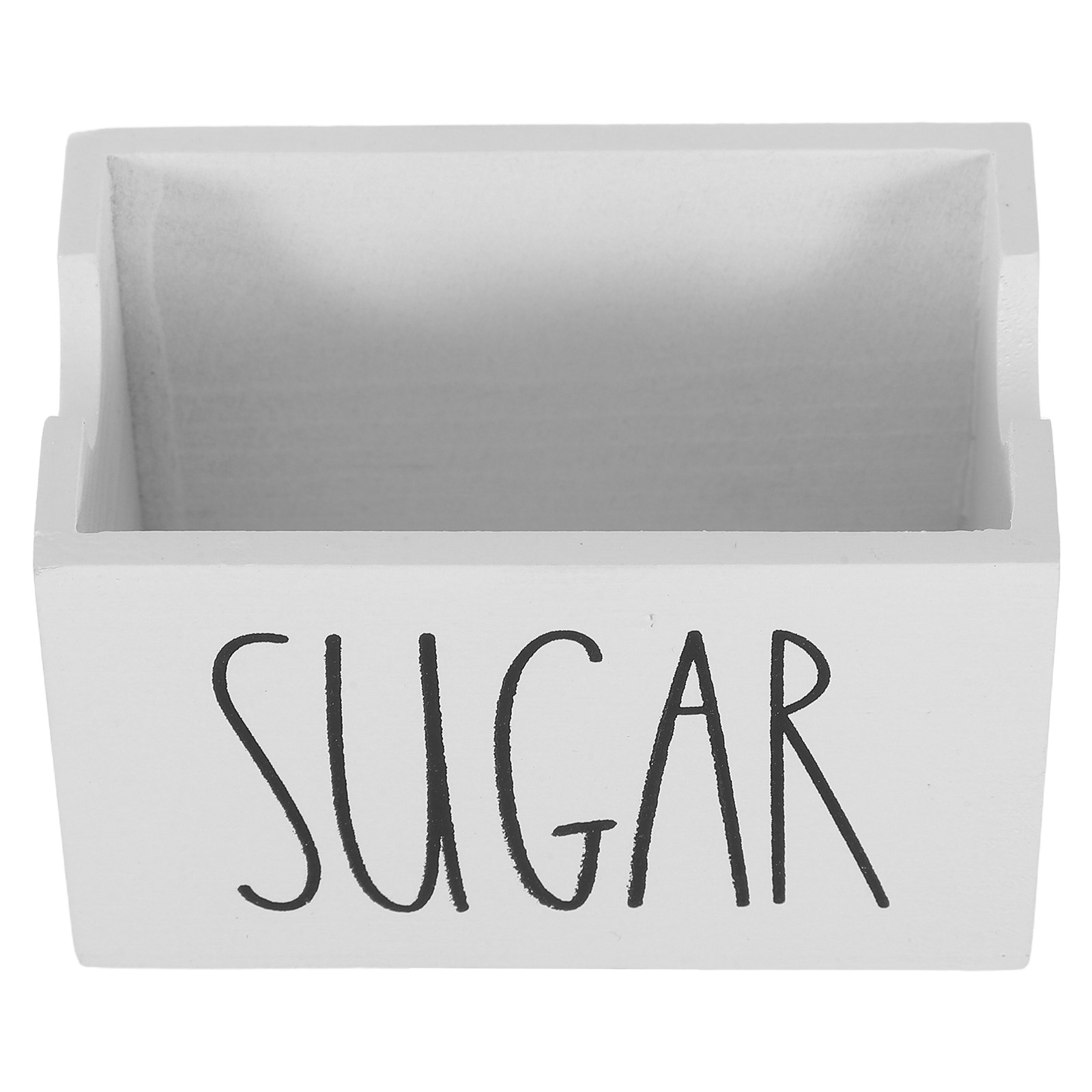 Coffee Tea Sugar - プレミアム木製砂糖パックホルダー、ティーバッグ収納ボックス、コーヒー・砂糖キューブオーガナイザー、ファームハウススタイルのテーブルトップキャディー（リビングルーム用）