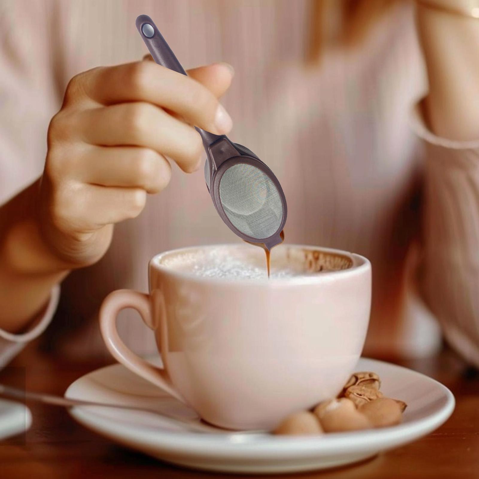 Coffee Tea And Leaf - コーヒーストレーナー、ティーストレーナー、スプーン、ティーインフューザー、再利用可能なルーズリーフストレーナーバッグ、ポータブルメッシュティーフィルター、コーヒーと紅茶用ツール