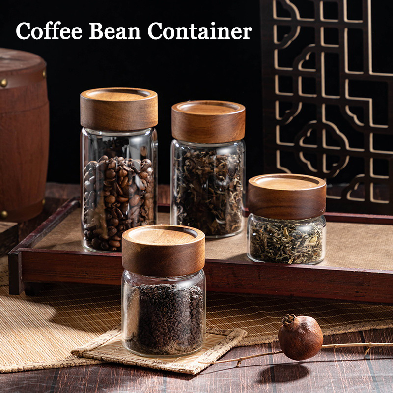 Coffee Tea And Bean - コーヒー豆保存容器チューブディスプレイラックティーボトルガラスシングルドーズエスプレッソアクセサリーコーヒーウェアセットバリスタツールギフト
