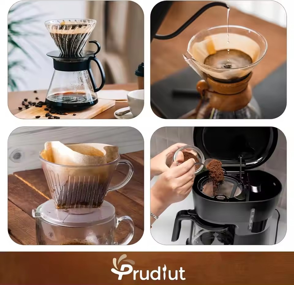 Coffee Tea Infuser - 50 ピース/セットログパルプ紙コーヒーフィルターコーヒー醸造フィルター砂時計バッグストレーナーバッグ茶注入器注ぐとろけるエコフレンドリー