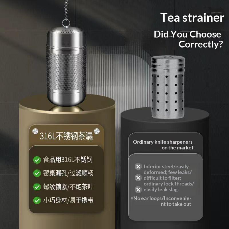 Coffee Tea And Leaf - ステンレス鋼茶こしストレーナー細かいメッシュスパイス調味料ボールストレーナーティーポットコーヒーフィルター茶葉用茶器