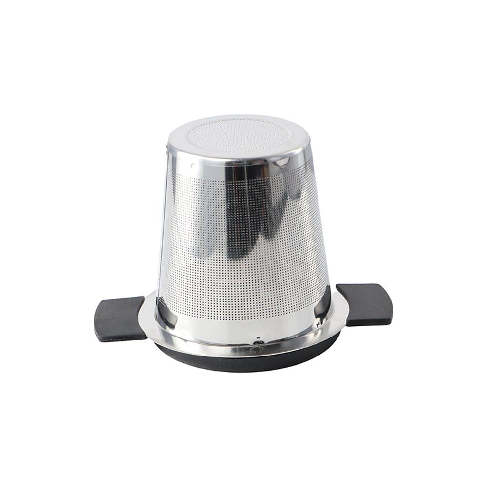 Coffee Tea Infuser - 細かいメッシュ 1個 蓋付き ダブルハンドル ルーズティー用 ティーポット、カップ用
