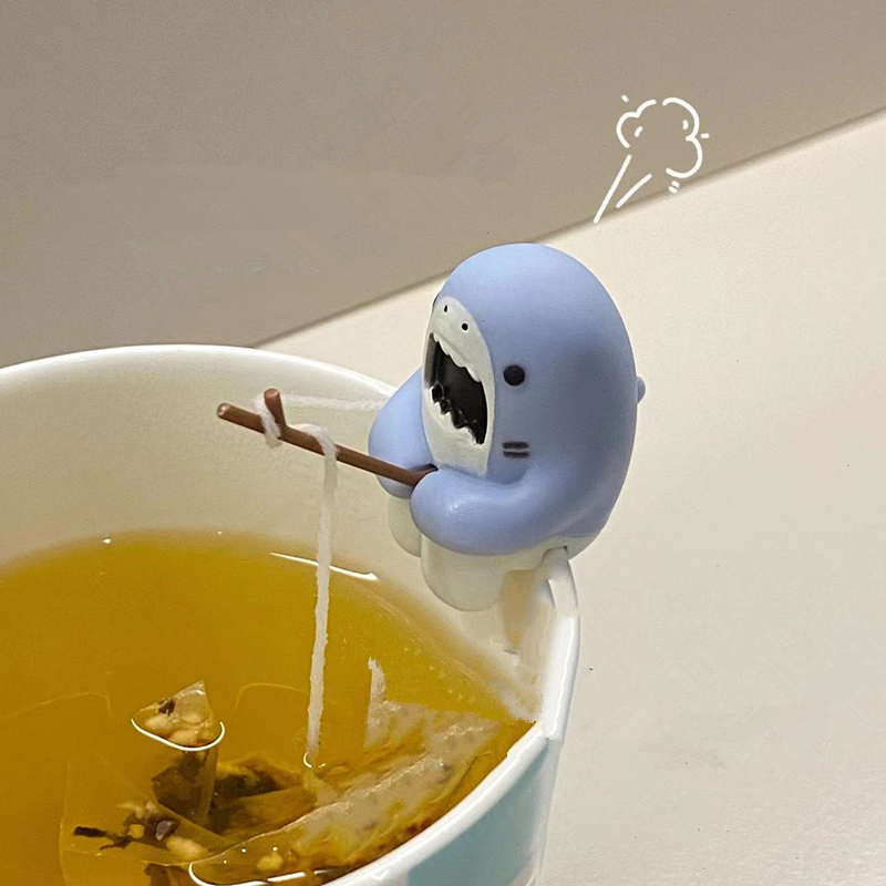 Coffee Tea Infuser - 再利用可能なシリコーン茶注入器クリエイティブサメ形面白いハーブティーバッグコーヒーフィルターディフューザーストレーナーティーアクセサリー