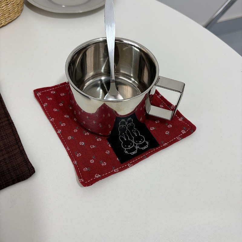ホットキュートミッフィーシリーズ布コースター漫画創造性絶妙な - Coffee Tea Cup のレビューと価格