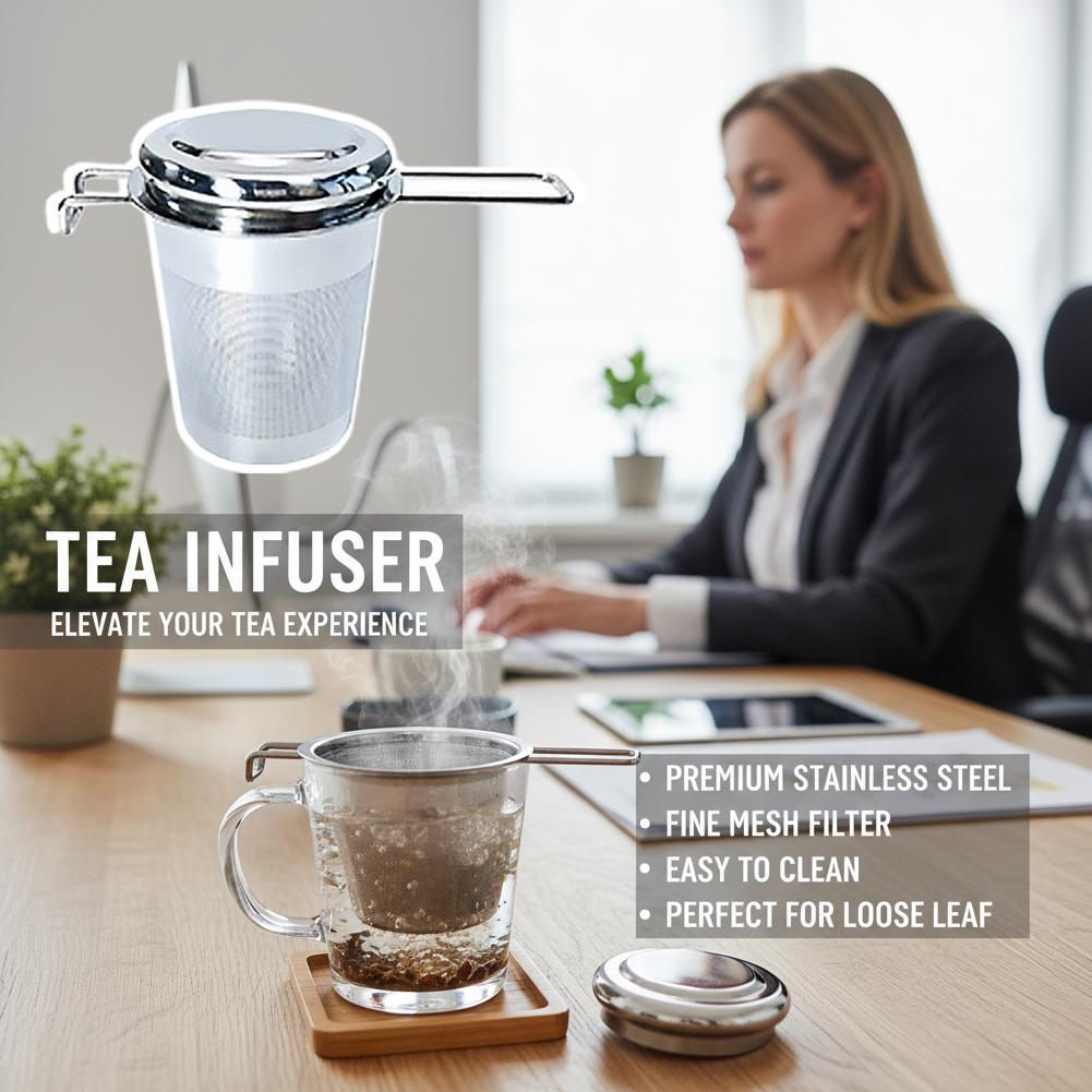 1pc ルーズリーフティーインフューザーステンレス鋼ダブルハ - Coffee Tea Infuser のレビューと価格