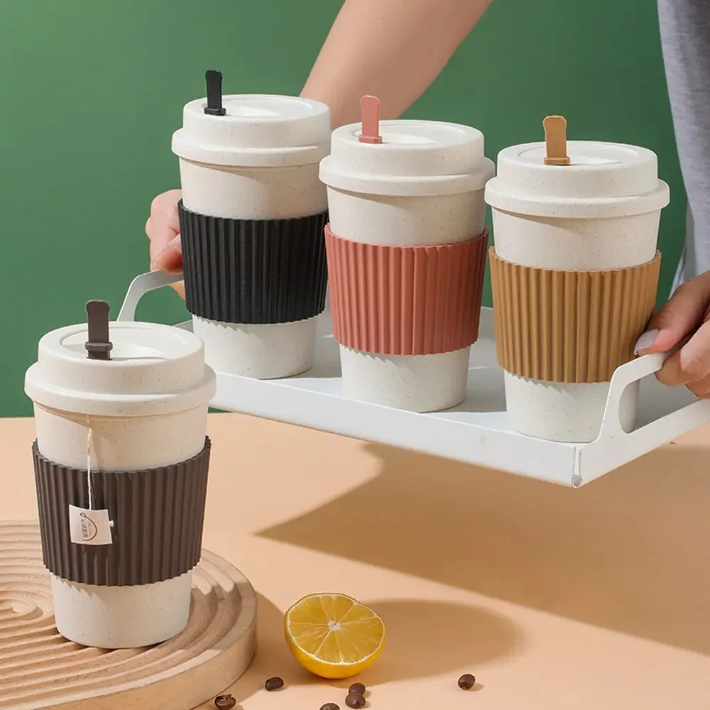 450 ミリリットルコーヒーカップ蓋付き小麦ストロー再利用可 - Coffee Tea Exchange のレビューと価格