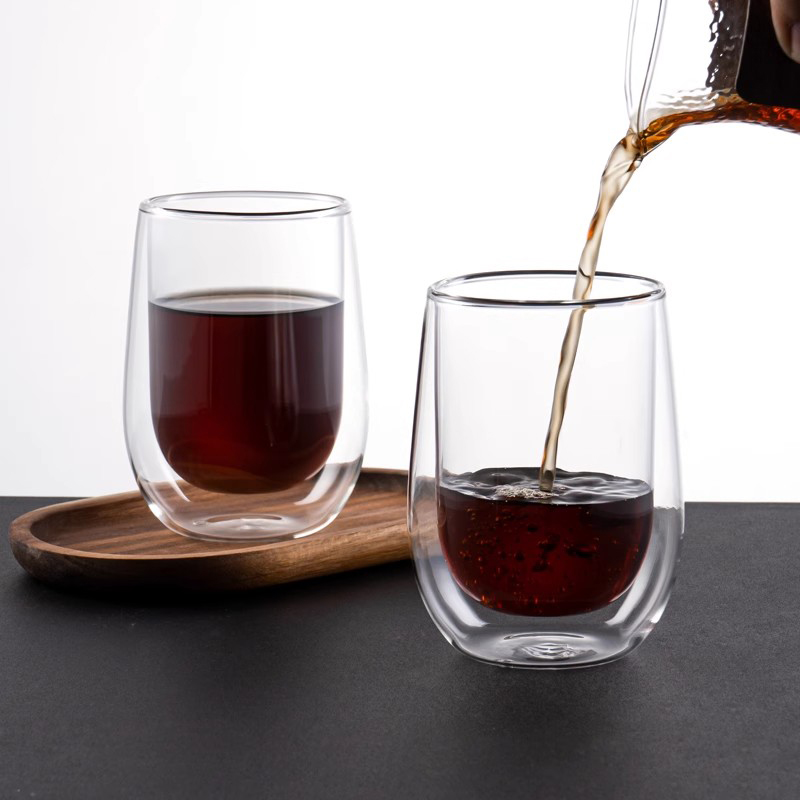 2/4個入り 二重壁エスプレッソカップ 透明コーヒーショット - Double Wall Mug のレビューと価格