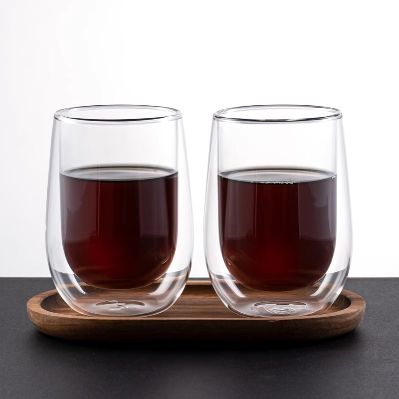 2/4個入り 二重壁エスプレッソカップ 透明コーヒーショット - Double Wall Mug のレビューと価格