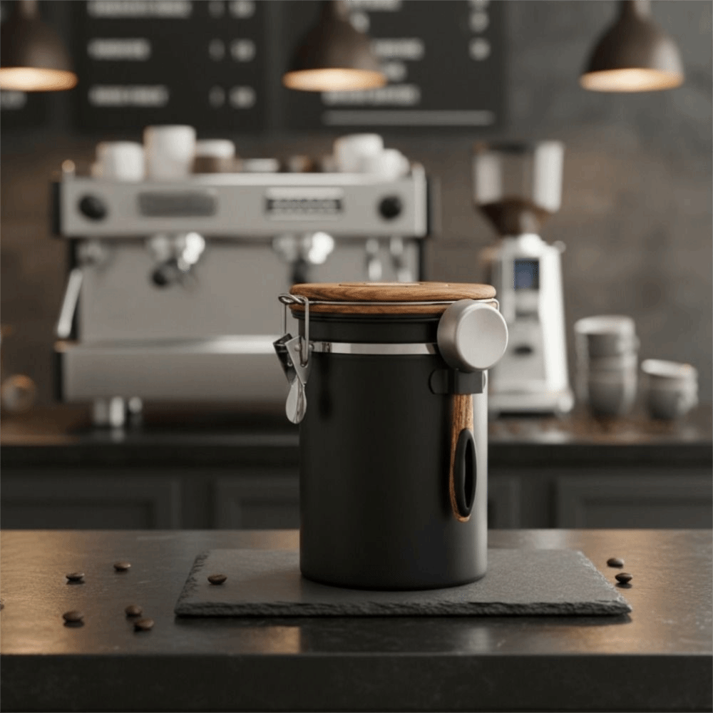 304ステンレス製コーヒー豆保存容器 密閉型 スプーン付き  - Coffee Tea And Leaf のレビューと価格