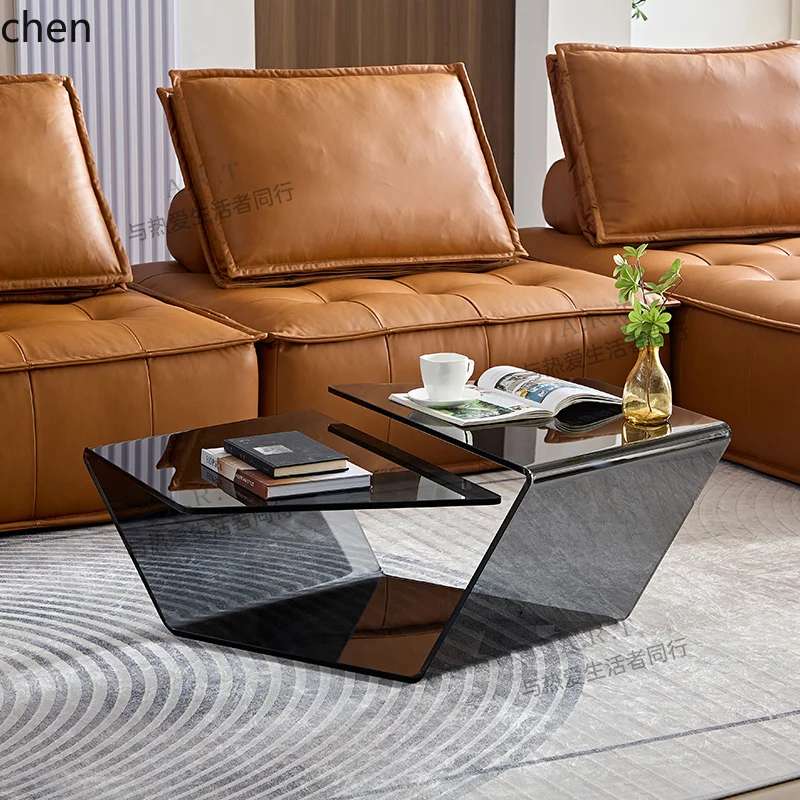 W5.19 クリエイティブガラスコーヒーテーブル モダンシン - Coffee Tea Home のレビューと価格