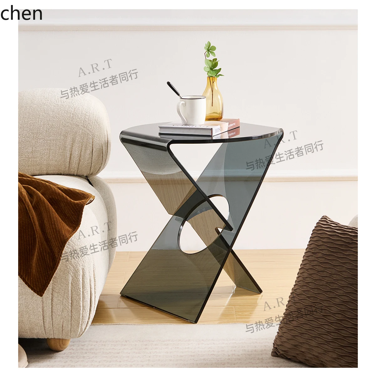 W5.19 クリエイティブガラスコーヒーテーブル モダンシン - Coffee Tea Home のレビューと価格