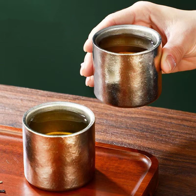 純チタン製二重壁ミニコーヒーマグ、屋外用ウォーターカップシル - Double Wall Mug のレビューと価格