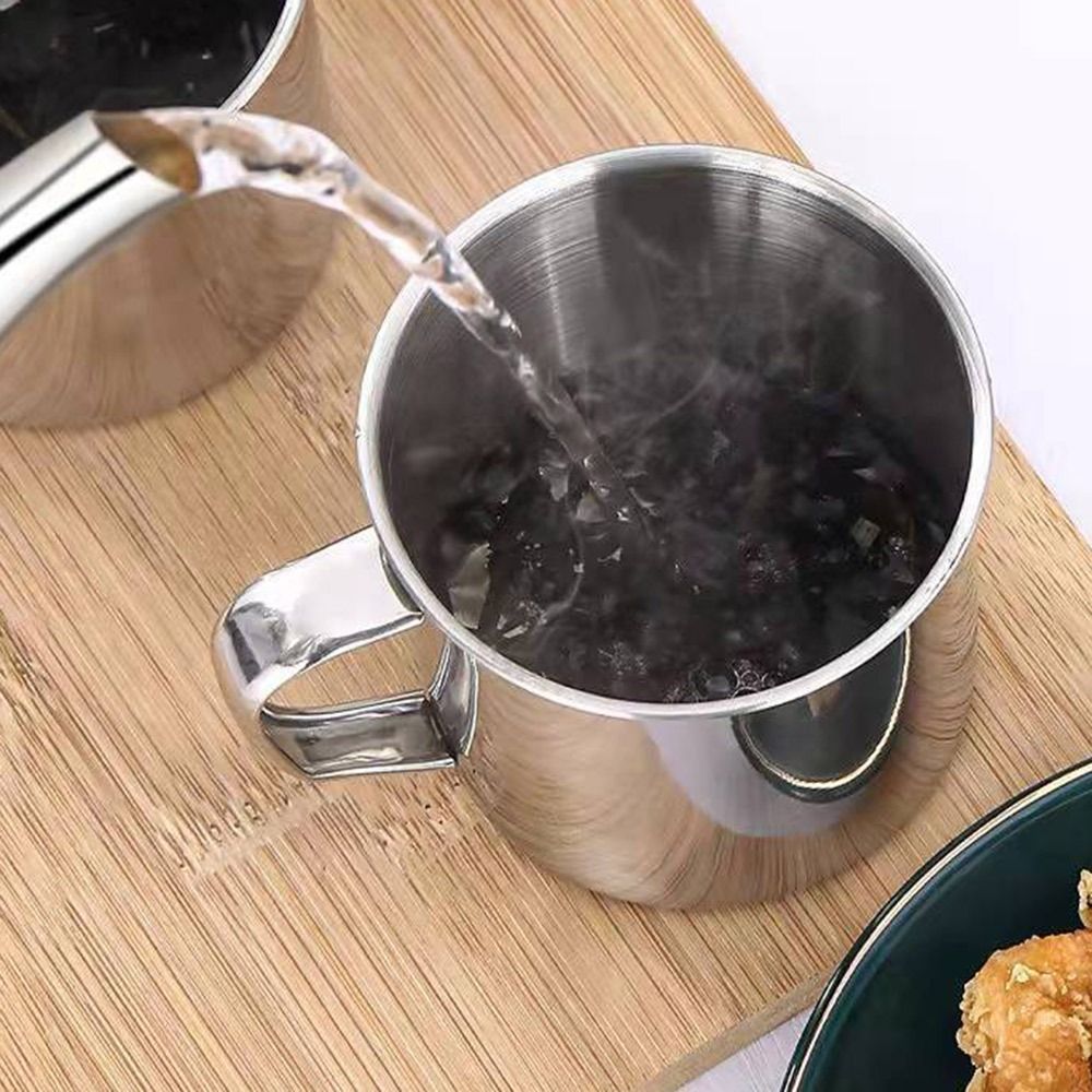 ステンレス製キャンプ用ハンドル付きタンブラー、パイントカップ - Coffee Tea Exchange のレビューと価格