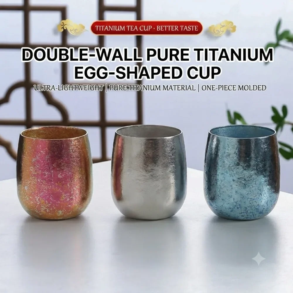 純チタン二重壁コーヒーマグカップ、家庭用、オフィス用、お茶、 - Double Wall Mug のレビューと価格