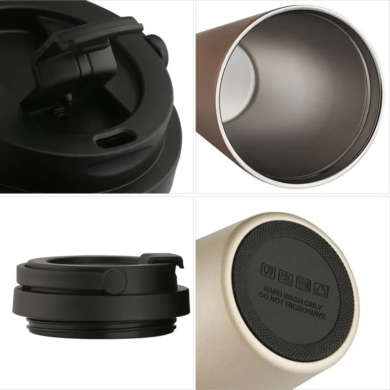 500ml断熱トラベルコーヒーマグ、二重壁真空ステンレス鋼タ - Coffee Tea Exchange のレビューと価格