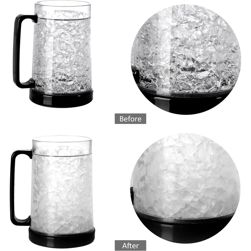 二重壁ジェルロスティアイスカップ、クリア16オンス、1個セッ - Double Wall Mug のレビューと価格