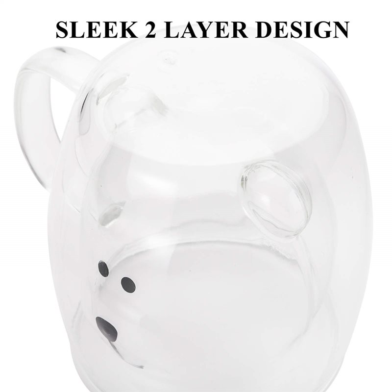 A76I-キュートベアデザイン 2個パック 二重壁断熱ガラス - Double Wall Mug のレビューと価格