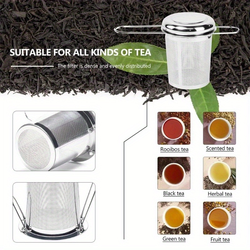 ステンレス製の茶こし、蓋付き、再利用可能なカップストレーナー - Coffee Tea And Leaf のレビューと価格