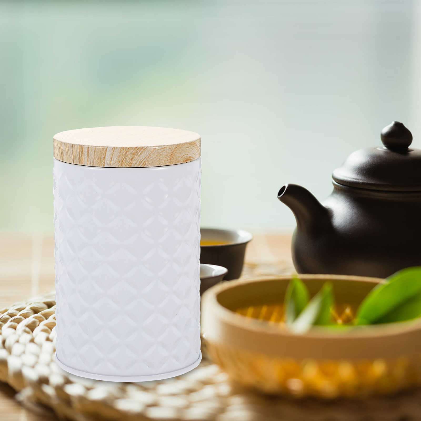 食品グレードのブリキ製保存容器2個セット、漏れ防止蓋付き、ス - Coffee Tea Sugar のレビューと価格