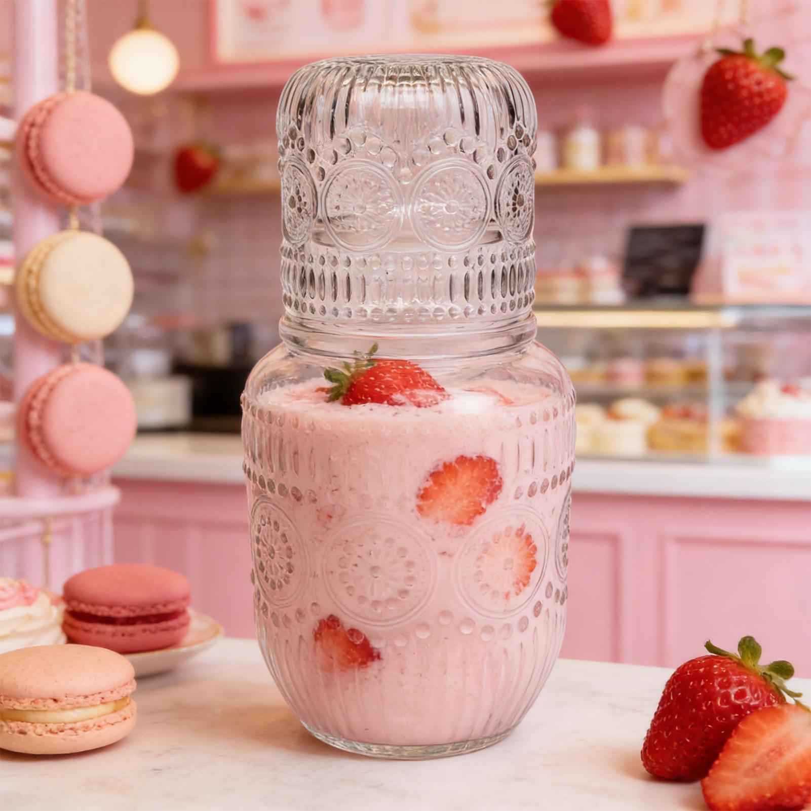 550mlベッドサイドカラフェピッチャーとウォーターグラスタ - Coffee Tea And Sugar Canister Set のレビューと価格