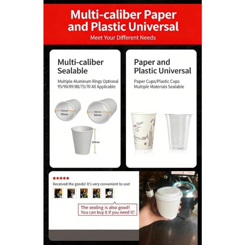 自動プラスチックカップシーリングマシン 業務用 フィルムロー - Coffee Tea Cup のレビューと価格