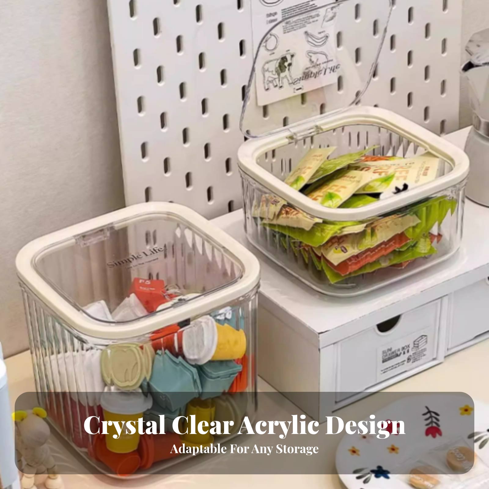 プラスチック製ティーバッグ収納ボックス大容量防塵オーガナイザ - Coffee Tea Organizer のレビューと価格