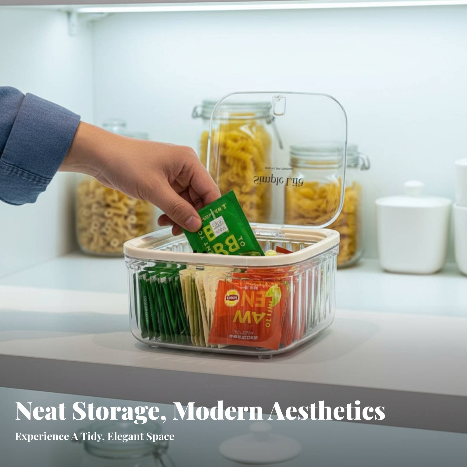 プラスチック製ティーバッグ収納ボックス大容量防塵オーガナイザ - Coffee Tea Organizer のレビューと価格