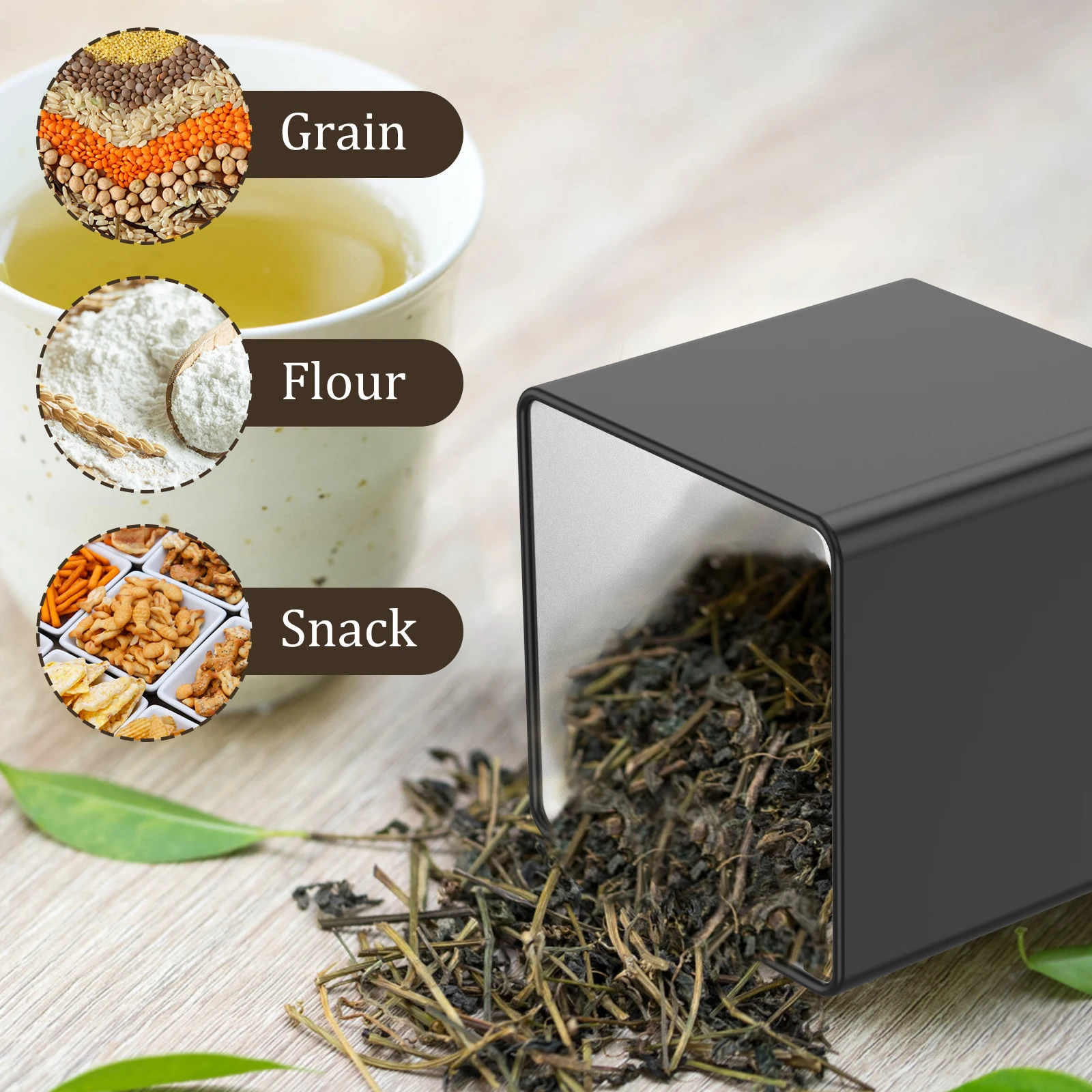 3個セット 500ml 茶葉・砂糖・コーヒー用キャニスター  - Coffee Tea And Sugar Canister Set のレビューと価格