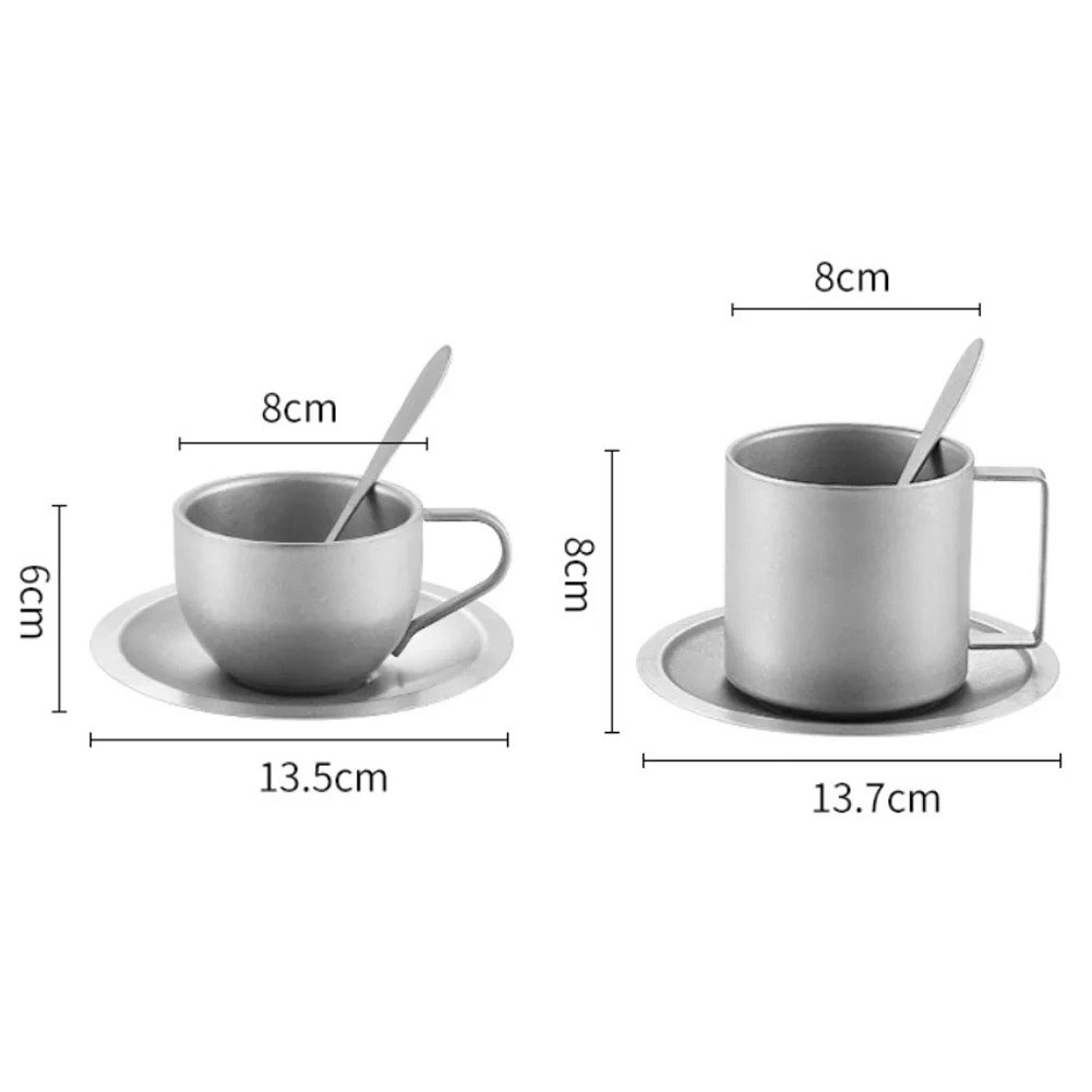 二重壁チタン製コーヒーカップ、二重層断熱キャンプマグ、固定ハ - Double Wall Mug のレビューと価格