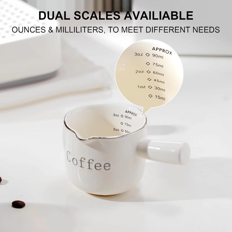 ハンドル付きミニセラミックコーヒーカップ,V字型注ぎ口,ミル - Coffee Tea Cup のレビューと価格