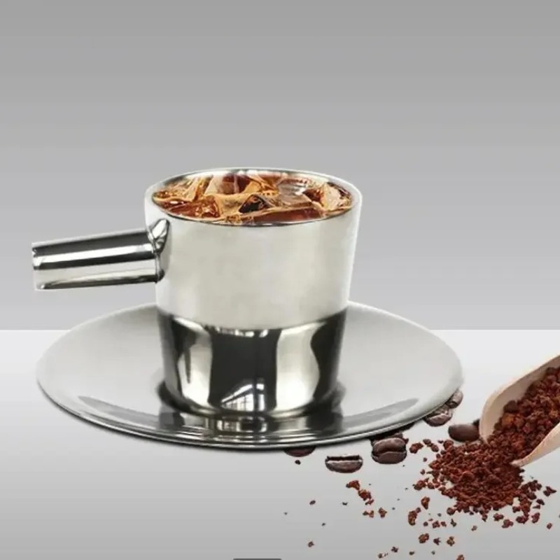 2個セット ステンレス製コーヒーカップ、コーヒーマグカップ＆ - Double Wall Mug のレビューと価格