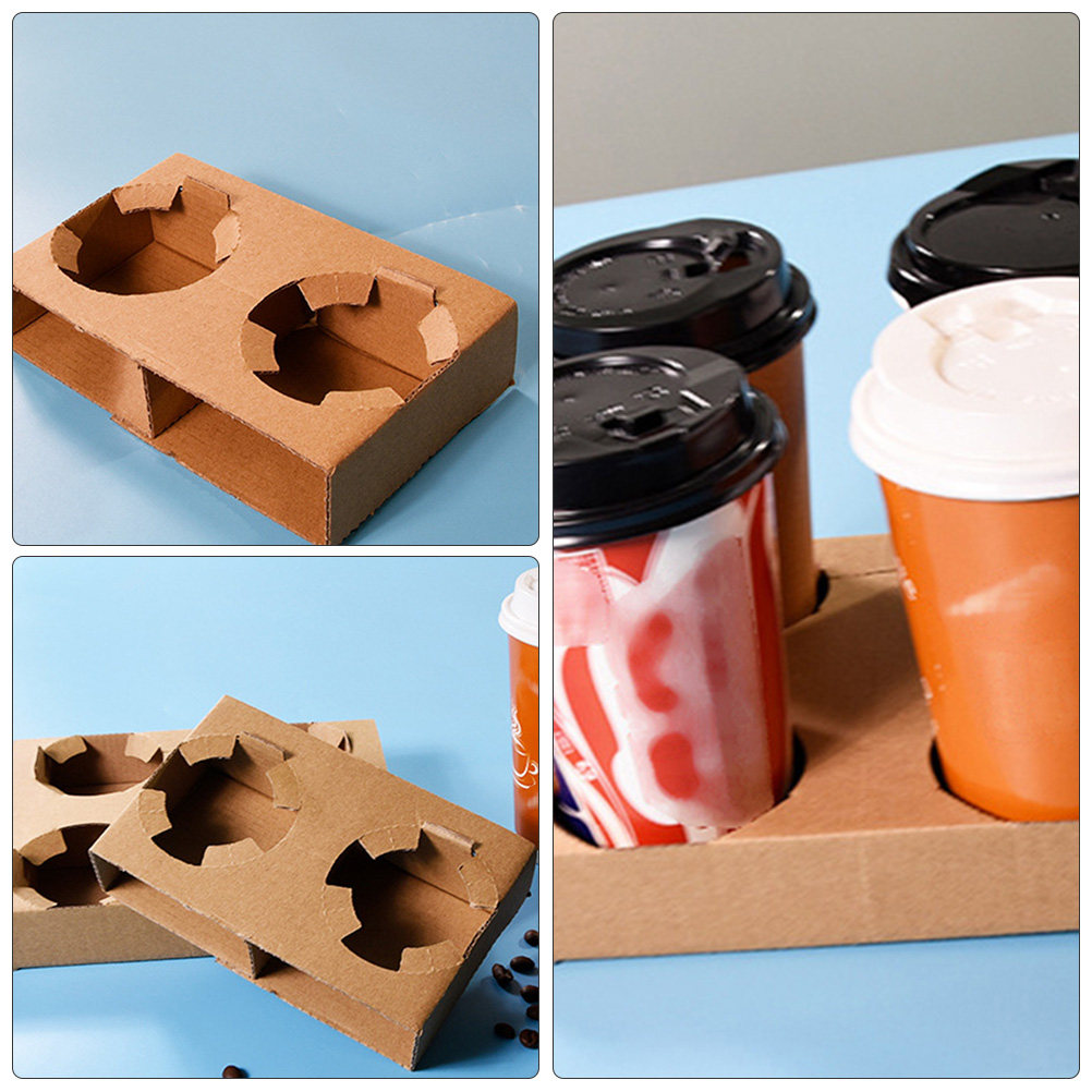 10 個環境に優しい生分解性紙ドリンクキャリアトレイコーヒー - Coffee Tea Cup のレビューと価格