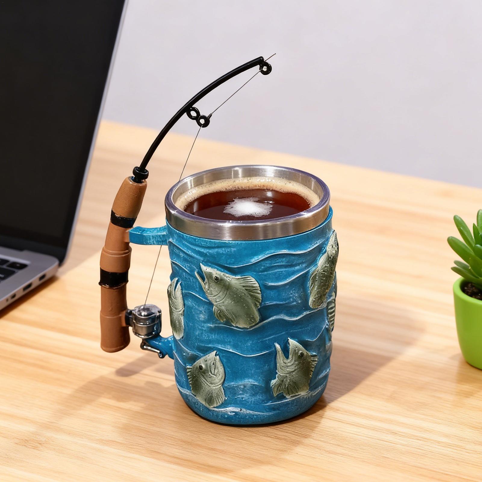 コーヒーマグ樹脂製冷温両用飲料水カップ釣りテーマデコレーショ - Coffee Tea Exchange のレビューと価格