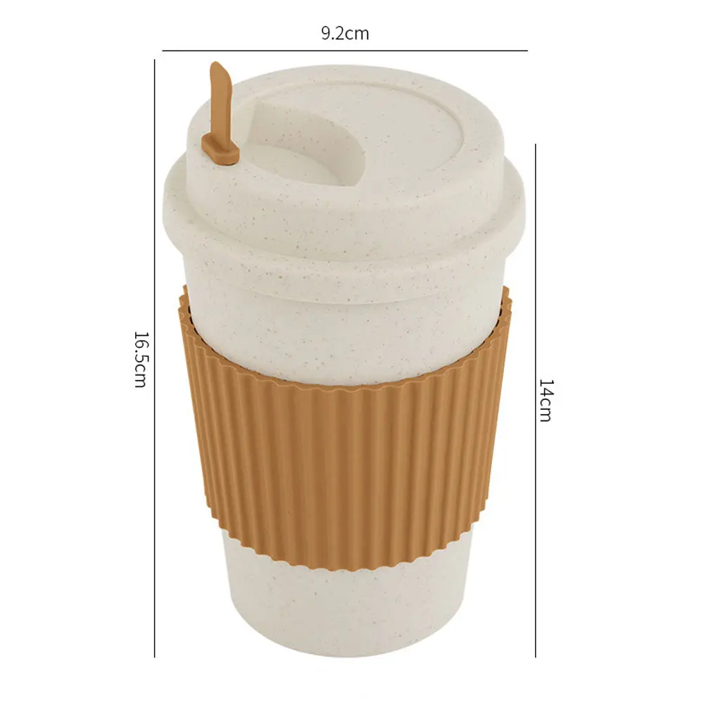 450 ミリリットルコーヒーカップ蓋付き小麦ストロー再利用可 - Coffee Tea Exchange のレビューと価格