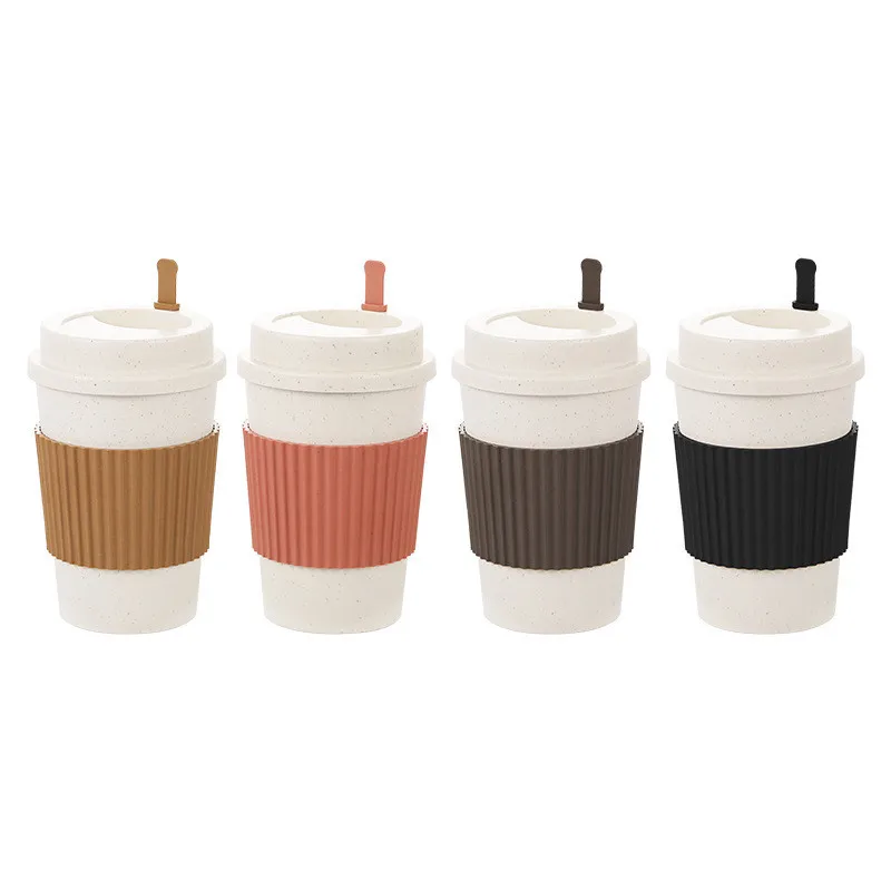 450 ミリリットルコーヒーカップ蓋付き小麦ストロー再利用可 - Coffee Tea Exchange のレビューと価格