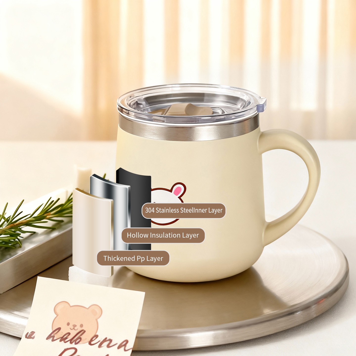 430ML漫画柄316ステンレス鋼製コーヒーカップ二重壁断熱 - Double Wall Mug のレビューと価格
