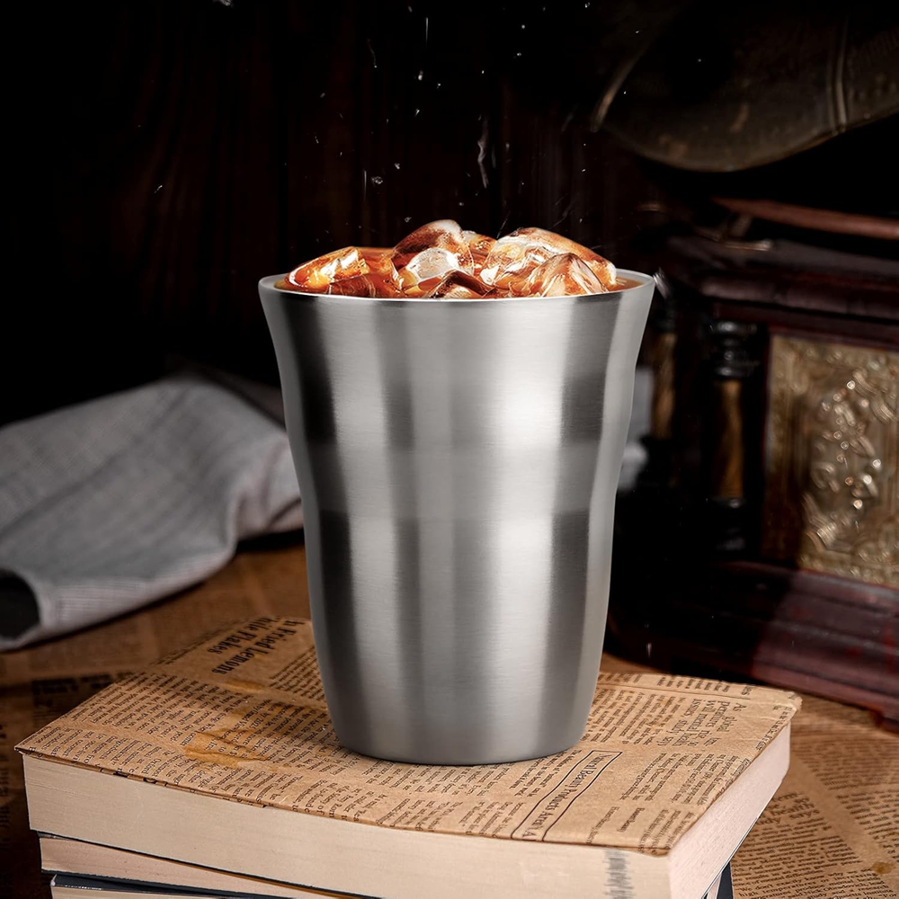 2/3 パック金属カップ 8 オンスステンレス鋼マグ二重壁積 - Double Wall Mug のレビューと価格