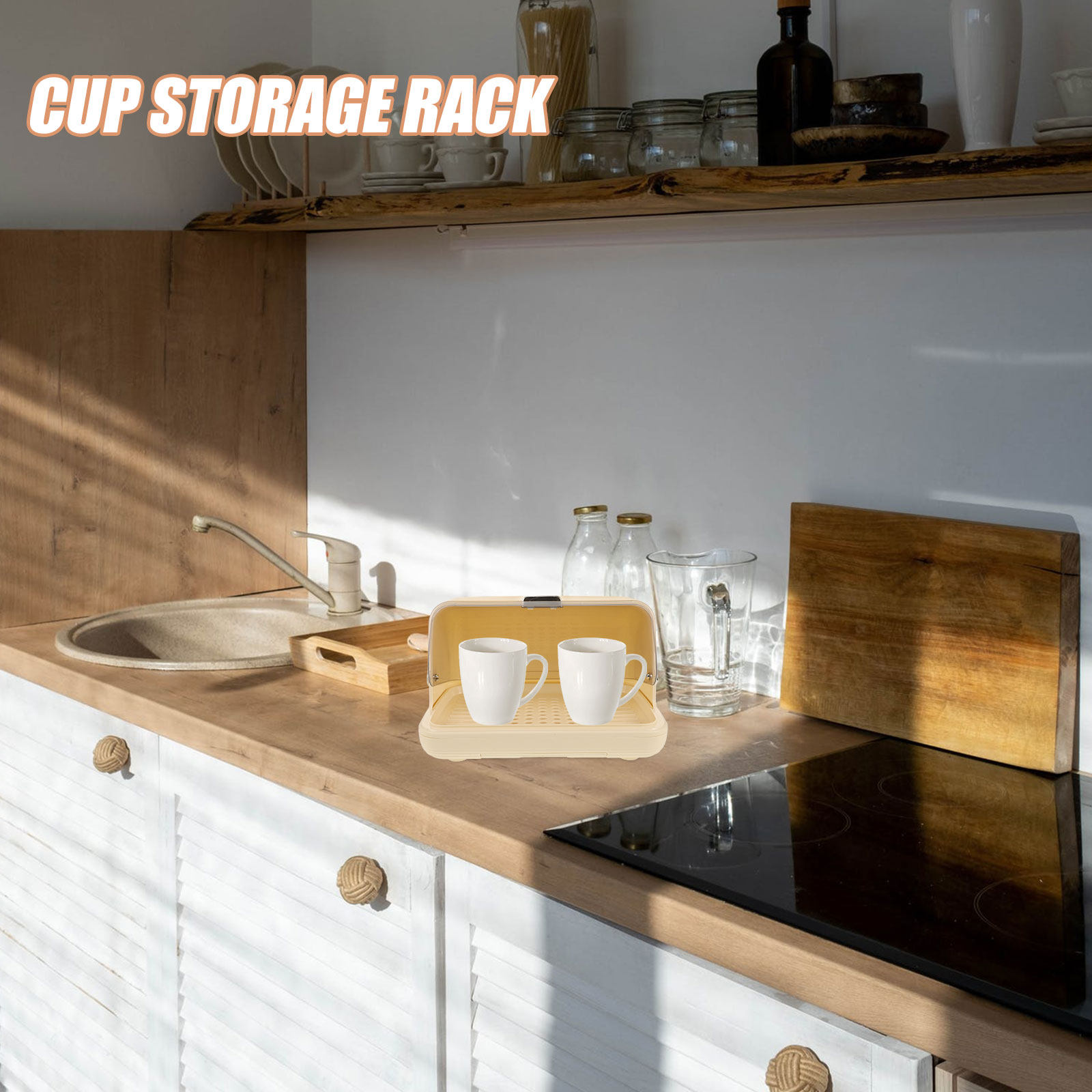カップ収納オーガナイザーボックス デスクトップカップラック  - Coffee Tea Cup のレビューと価格