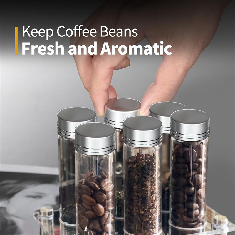 コーヒー豆保存容器ポータブルコーヒー保存瓶ディスプレイラック - Coffee Tea And Bean のレビューと価格