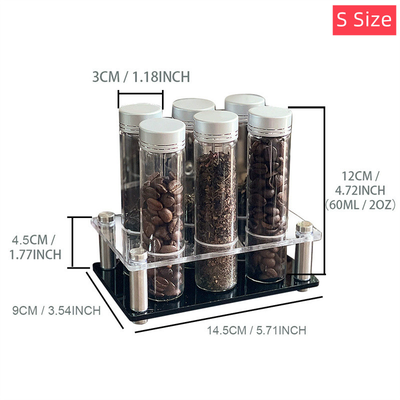 コーヒー豆保存容器ポータブルコーヒー保存瓶ディスプレイラック - Coffee Tea And Bean のレビューと価格
