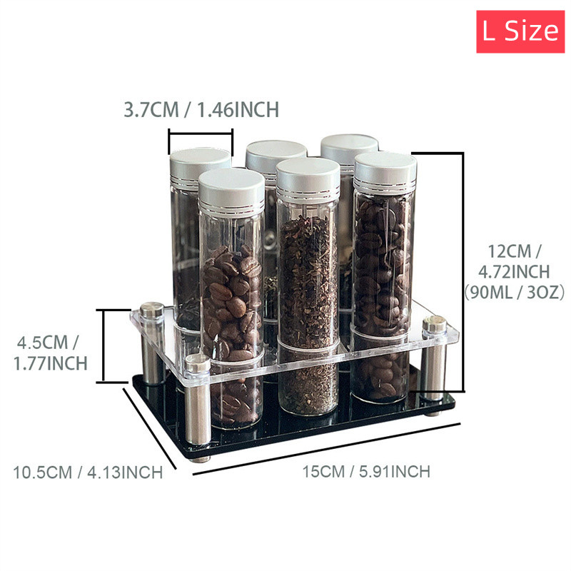 コーヒー豆保存容器ポータブルコーヒー保存瓶ディスプレイラック - Coffee Tea And Bean のレビューと価格